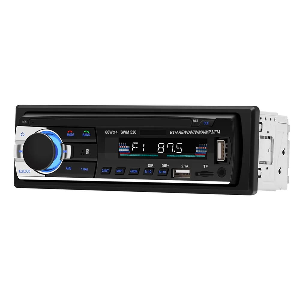 Автомагнитола с Bluetooth автомагнитола FM радио Aux входным приемником SD USB 12 В 1 din