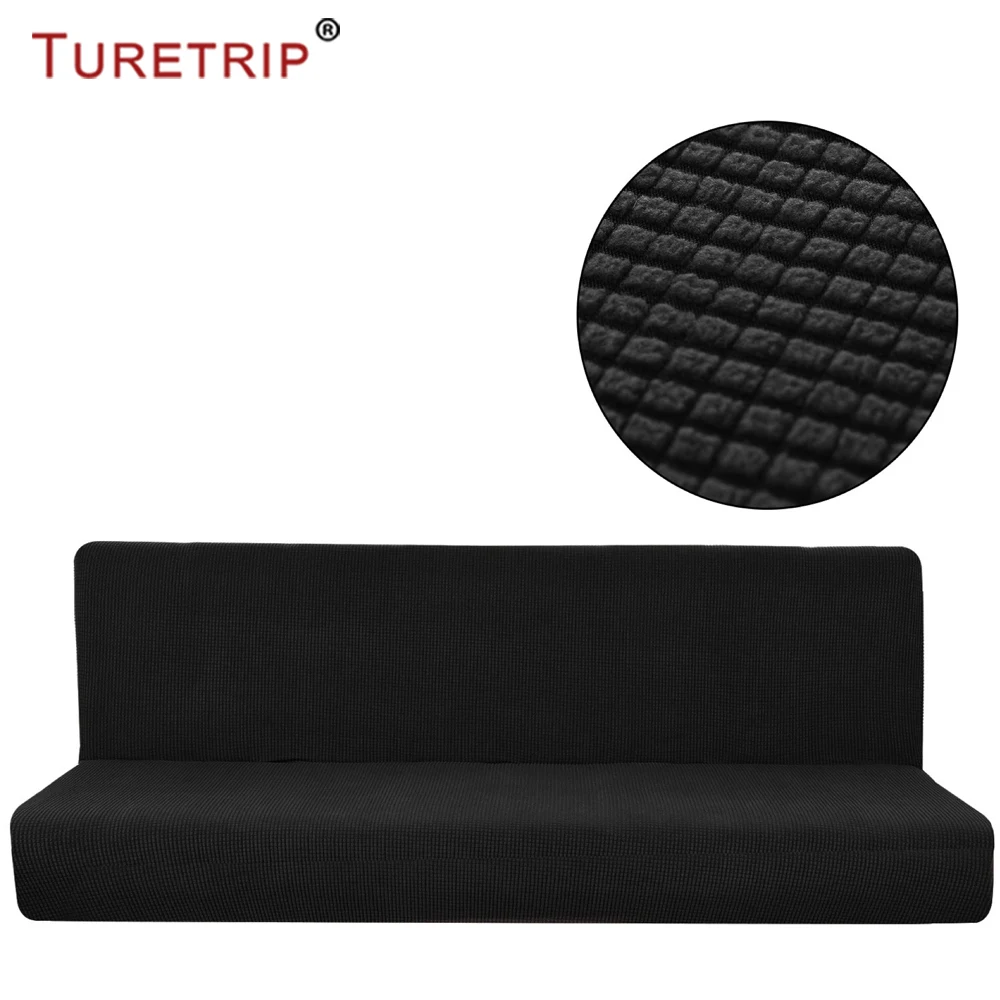 Turetrip 1 шт. однотонный чехол для дивана кровати Futon Slipcover полностью складной