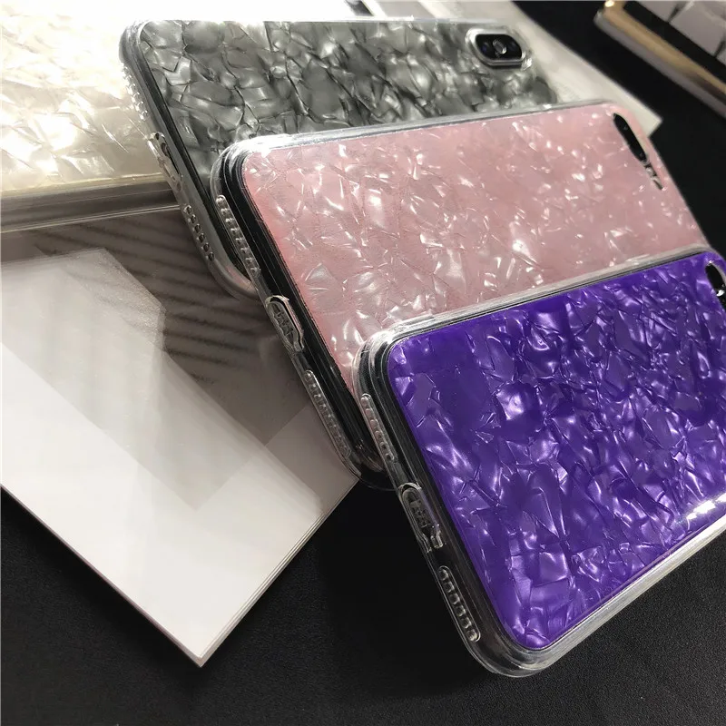 Блестящие чехлы для телефонов iPhone XS Max чехол Dream Shell мягкий силиконовый из ТПУ X 7 8 6