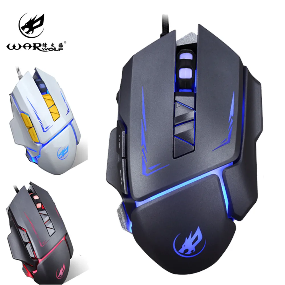 EPULA 2019 NEW Fashion Wired Mouse 7Color LED 3200 DPI 6Button Macro Definition Programming Gaming Mice EY01 | Компьютеры и офис