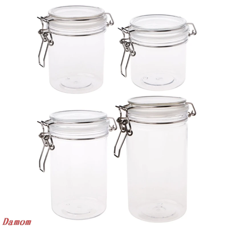 PETP Еда хранения Коробка для сухого молока крышка зажим воздуха плотный