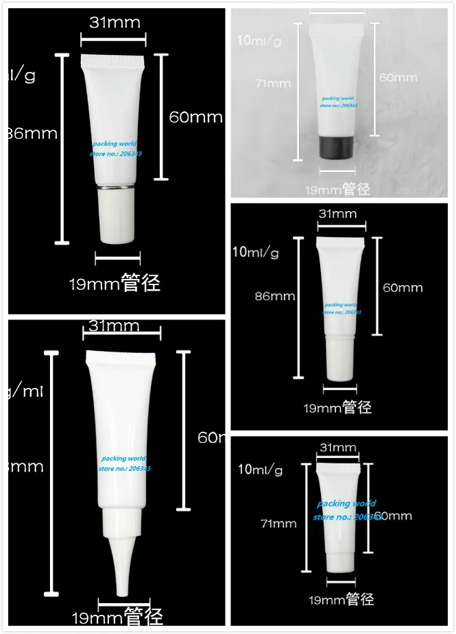 10ml soft tube for mildy wash/butter/handcream/eye cream/foundation/BB cream/ empty /cleaning tube/cosmetic packing | Красота и
