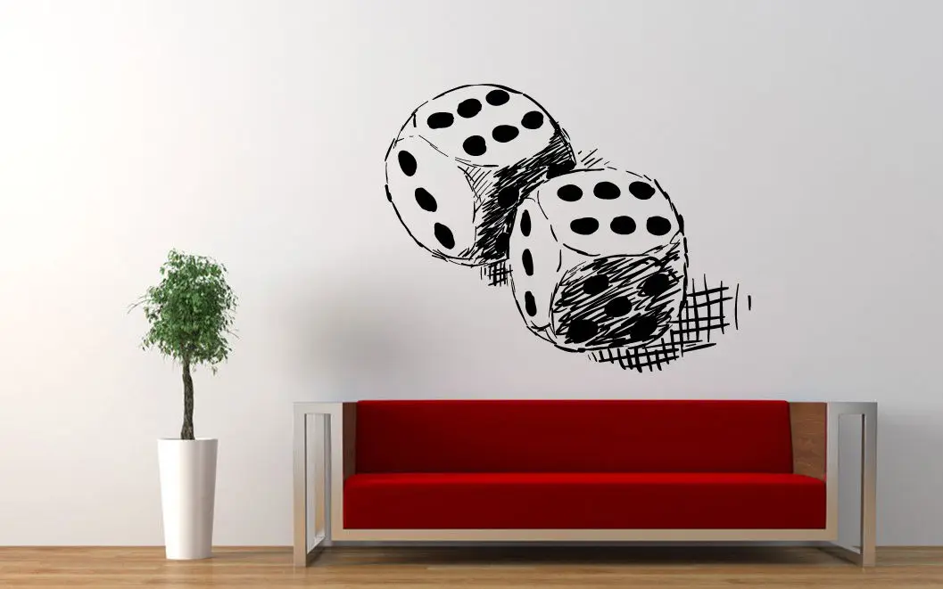 Виниловая наклейка на стену для игр с белыми крапками домашнего декора