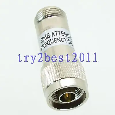 

Attenuator N plug to jack pin 2W 2 Watts 30dB DC-3.0GHZ 50ohm RF coaxial Power