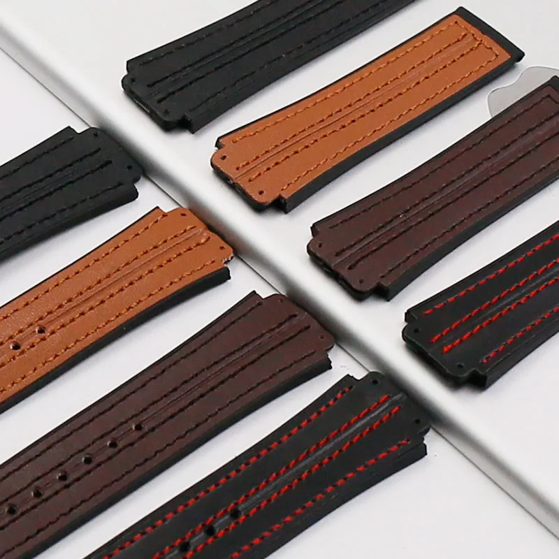 Кожаный ремешок мужские аксессуары для часов пряжка HUBLOT big bang резиновый