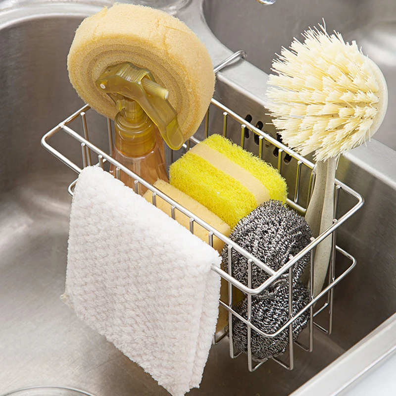 Стойка для хранения Раковины из нержавеющей стали тряпичная губка сливная