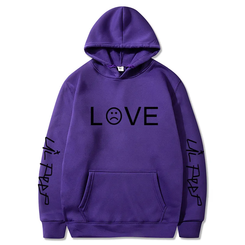 Purple 19 Коллекция года, толстовки с капюшоном «hell boy Lil. Peep» для мужчин и женщин, пуловер с капюшоном для мальчиков и девочек, sudaderas cry, детские толстовки с капюшоном, толстовки с надписью «love» - Цвет: Purple 19