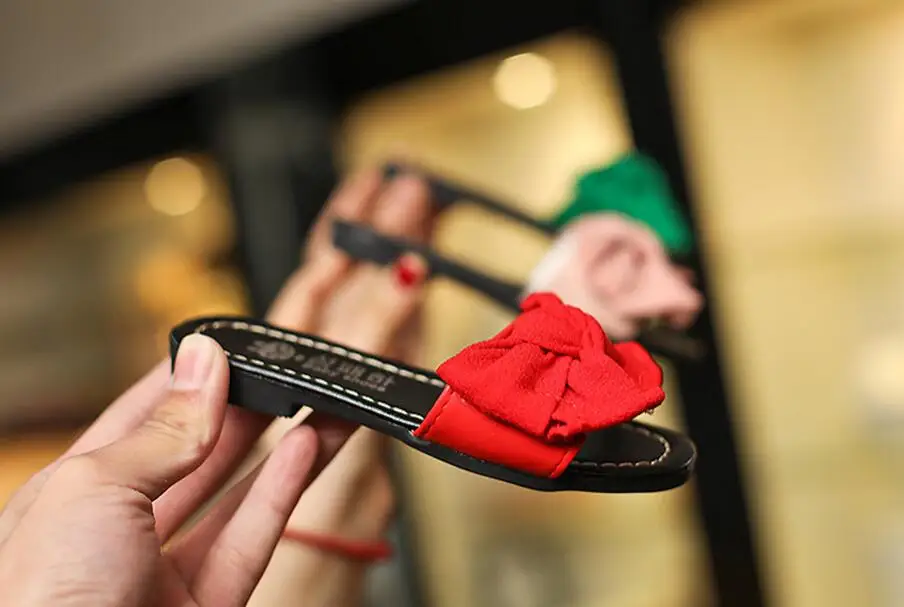 2017 летние модели детской обуви тапочки для принцессы в Корейском стиле красивые