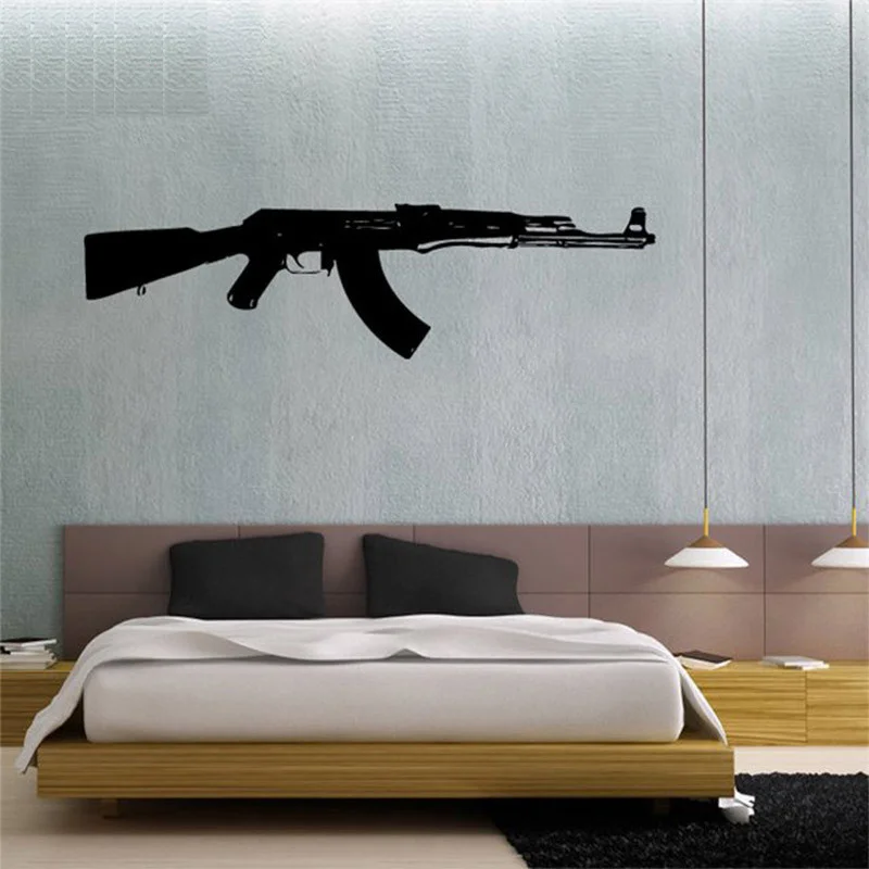 

On Sale WALL DECAL VINYL STICKER AK-47 GUN WEAPON MILITARY DECOR 5 Sizes
