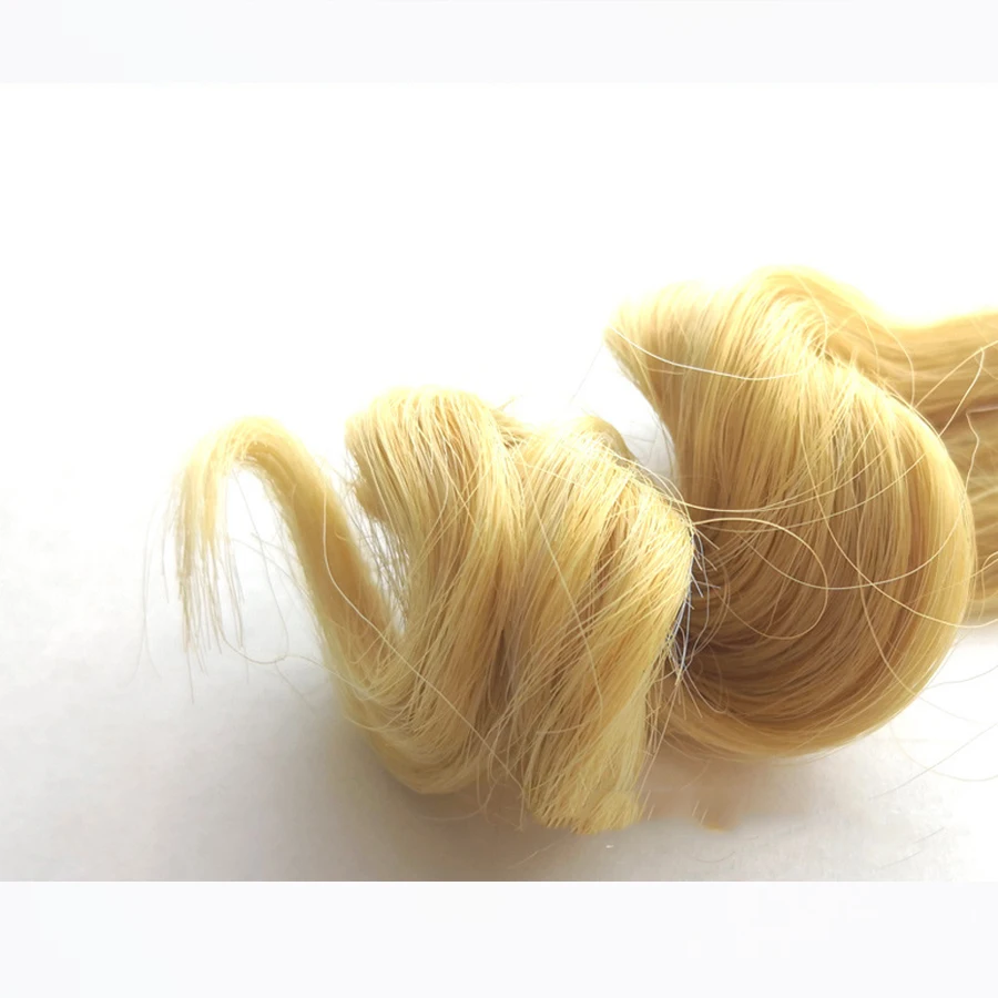 Модный 15*100 см DIY мини парик для куклы из высокотемпературного материала вьющихся