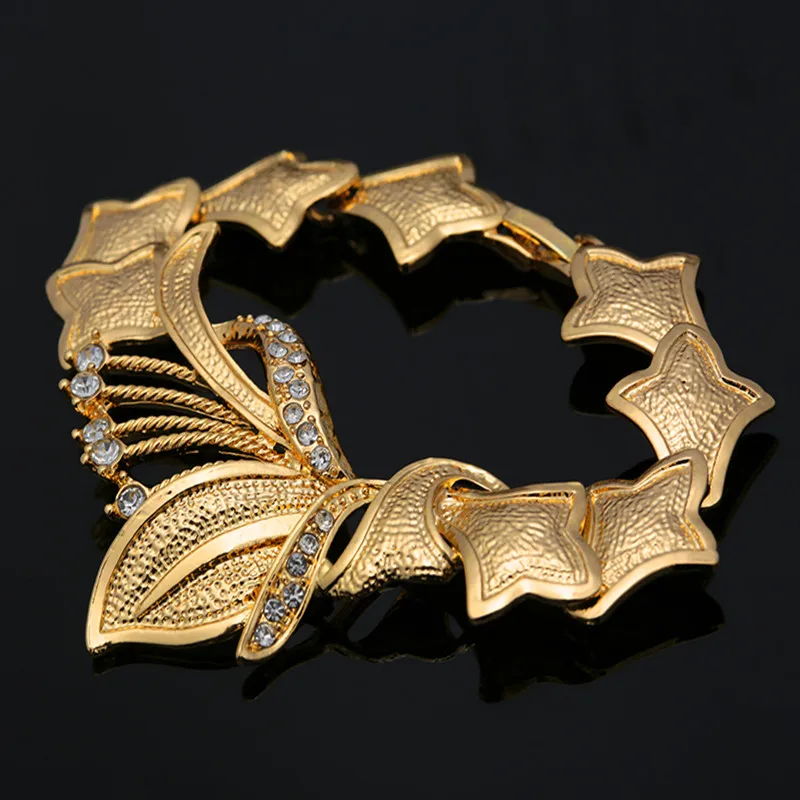 Fani Дубай золотые красочные кристаллы комплект ювелирных изделий оптом