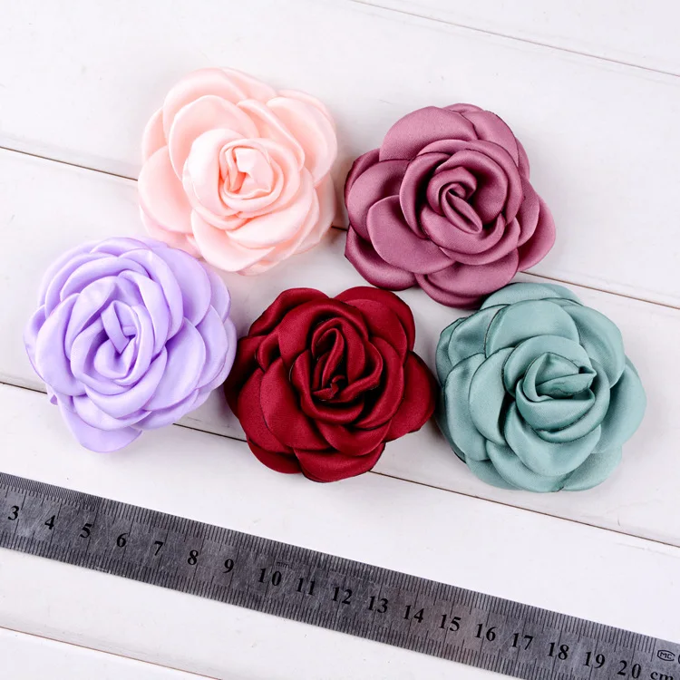 Nishine 30pcs/lot Curling Flowers DIY Accessory Boutique Wedding Decoration Flower No Hairclip Hair Bow Accessories |