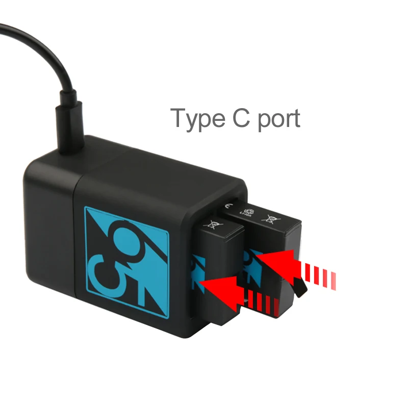 Новое зарядное устройство type C и 1600 мАч hero 7 bateria для GoPro hero 5 Go Pro hero 6 7 аккумулятор hero 5 hero 6 hero 7 Черная Камера