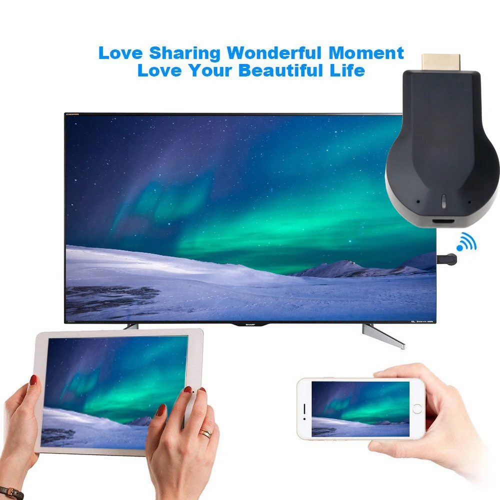 KEBIDUMEI для Anycast M2 Plus Miracast Chome Cast беспроводной 1080p Hdmi tv Stick Адаптер Wifi Дисплей приемник ключ для ТВ телефона