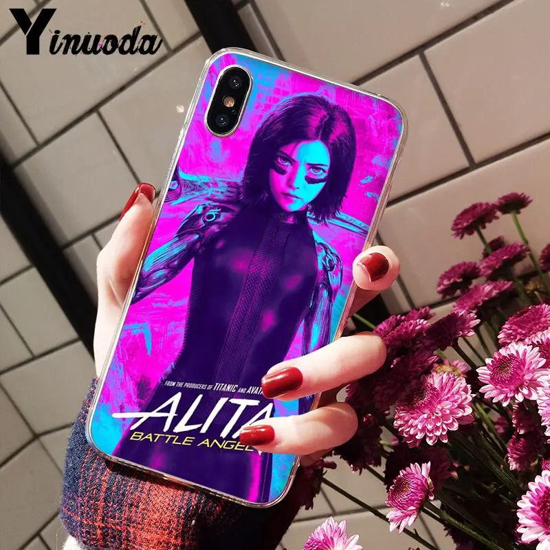 Yinuoda ALITA TPU Мягкий силиконовый чехол для телефона iPhone X XS MAX 6 6S 7 7plus 8 8Plus 5 5S