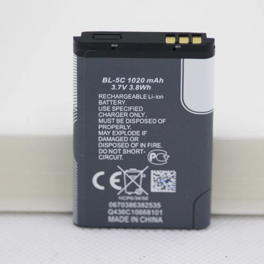 BL5C BL-5C телефон Батарея для Nokia 1100 1110 1200 1208 1280 1600 2600 2700 3100 3110 5130 6230 6230i n70 n72 внутренний Батарея