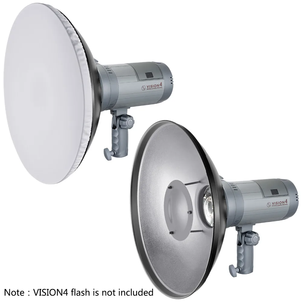 Neewer 16 дюймов стандартный отражатель Beauty Dish с белым диффузором носок для Bowens