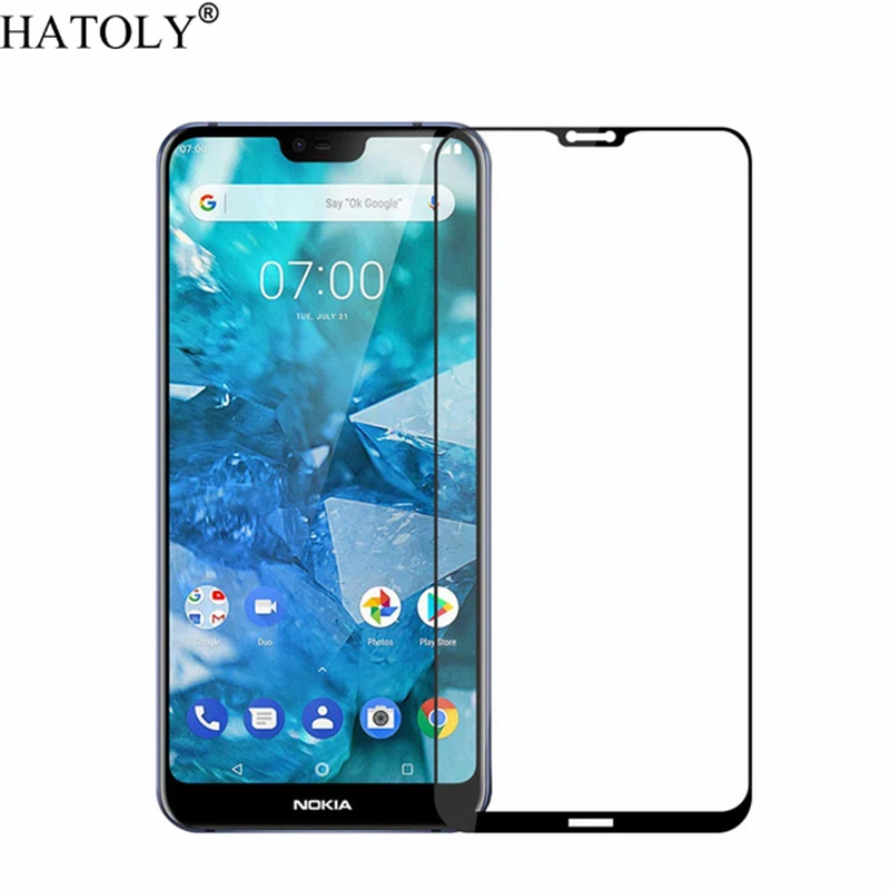 Закаленное стекло для Nokia 7 1 шт. Защита экрана полное покрытие TA 1085 1095 3D пленка с закругленными