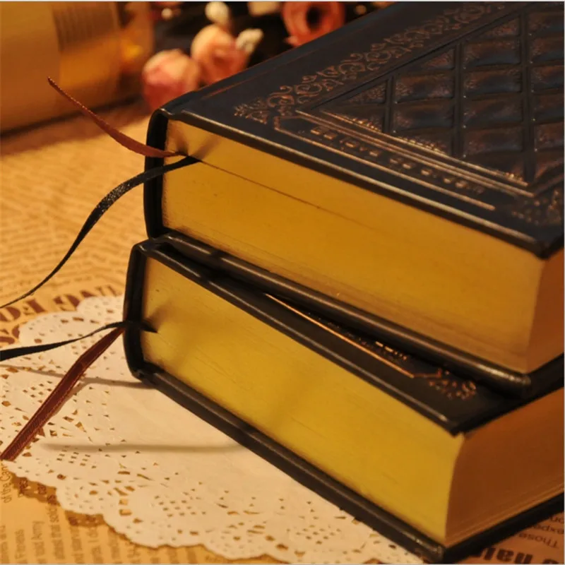 2019 блокнот в ретро стиле без рисунка твердом переплете с кожаной лицевой