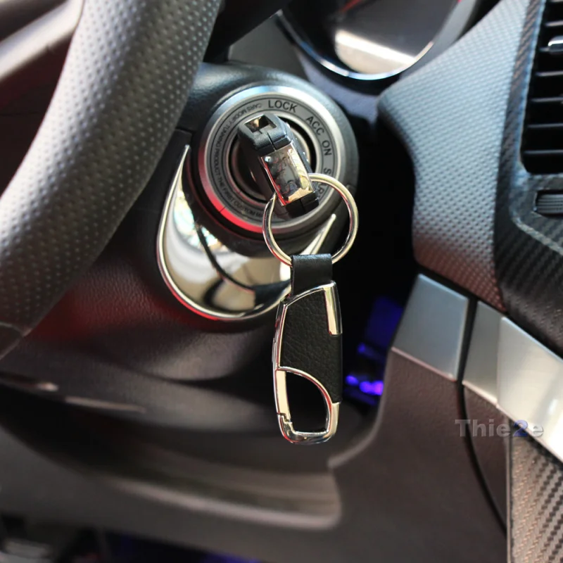Car styling Fashion Creative Leather Keychain Ornament Accessories for Cadillac srx cts ats escalade key emblem sts dts bls | Автомобили и