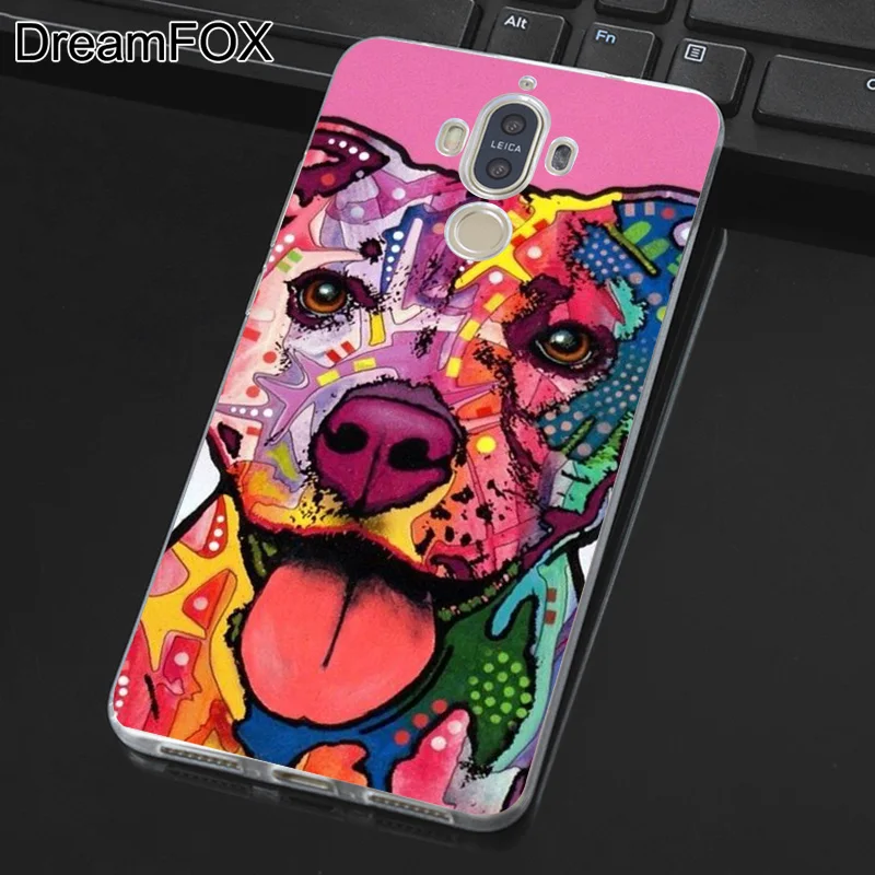 DREAMFOX L418 милые собаки питбуль поп-арт Мягкий ТПУ силиконовый чехол для huawei Honor 6A 6C 6X