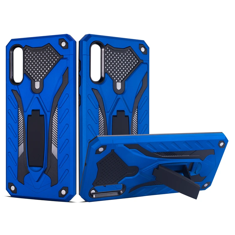 For Samsung Galaxy A50 Luxury Shockproof Rubber Armor Hybrid Silicone Cover Case Coque Fundas Soft TPU + PC Hard Stand | Мобильные
