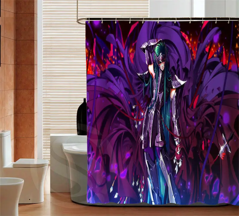 Индивидуальный душ Saint Seiya занавеска для ванной комнаты водонепроницаемый