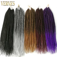 verves ombre crochet braids 1 pack 30 strandspack 18 inchsmall senegalese twist hair synthetic braiding hair extensions