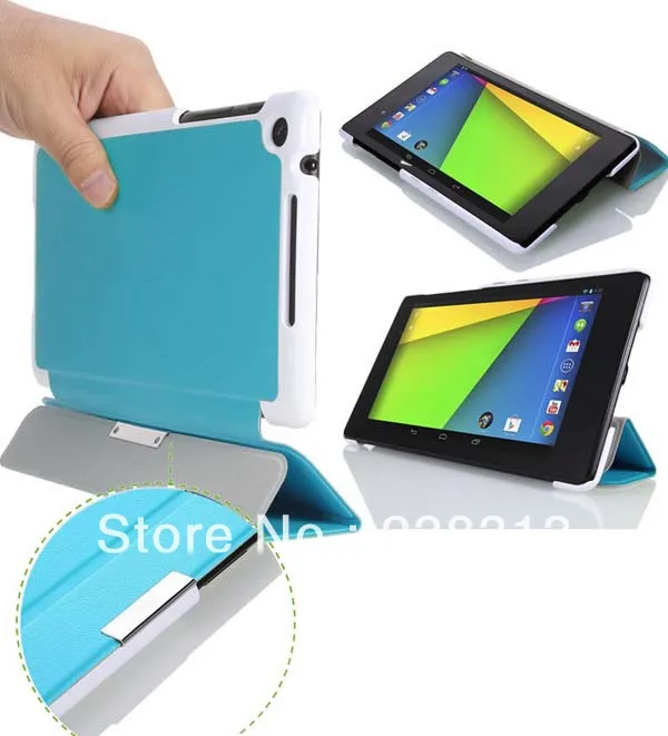 Умный кожаный чехол-книжка с подставкой для Google Nexus 7 II 2 Gen функцией сна и