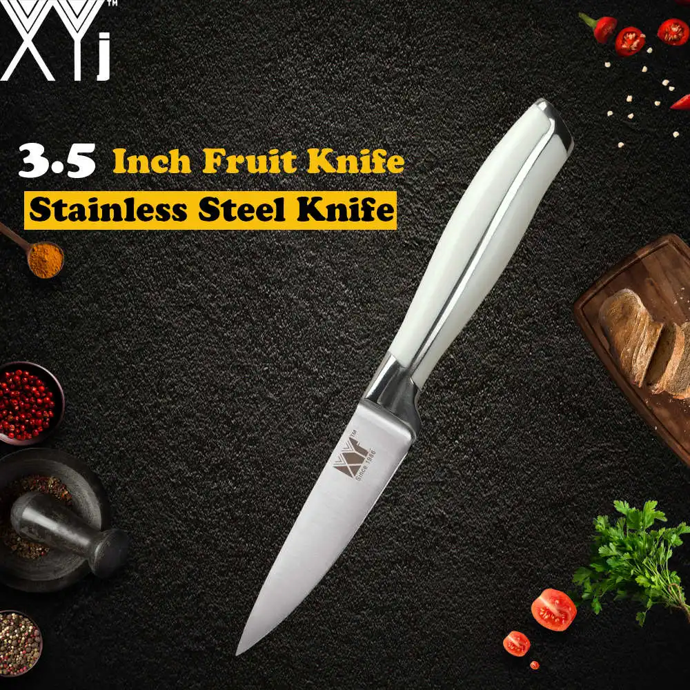 3.5 inch Fruit Knife XYj кухонный нож из нержавеющей стали 3,5 5 7 8 дюймов 7cr17 лезвие из нержавеющей стали пластиковая ручка для мяса, рыбы, фруктов аксессуары для приготовления пищи - Цвет: 3.5 inch Fruit Knife