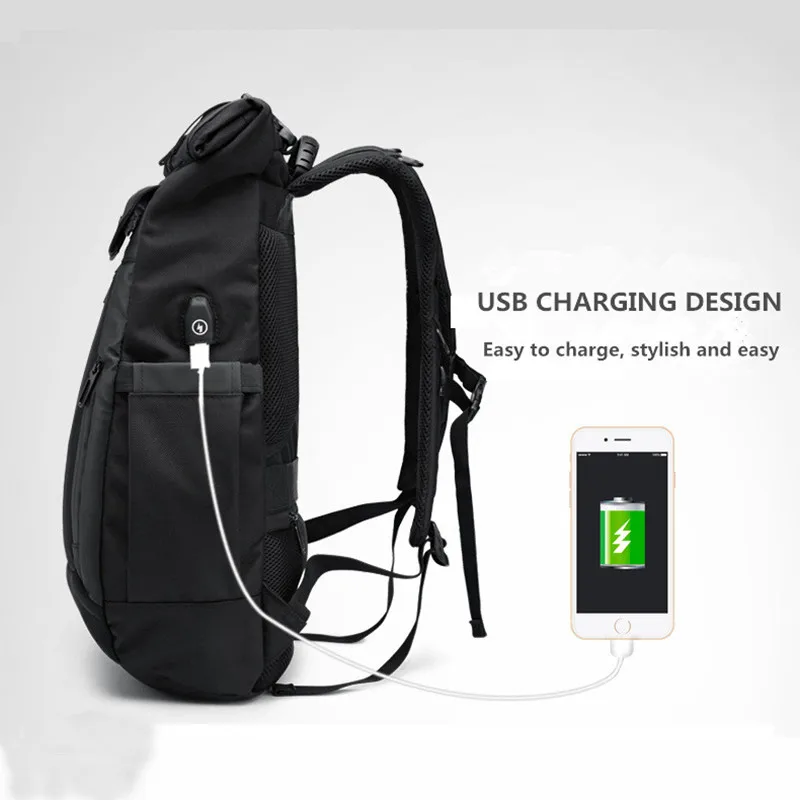 OZUKO новый многофункциональный мужской рюкзак с USB зарядкой для ноутбука рюкзаки
