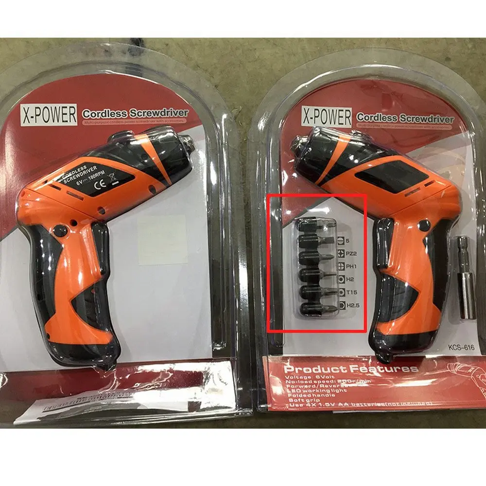 

Cordless Handheld Electric Screwdriver Set Household Lithium-Ion Rechargeable Screw Driver Drill Power Gun Repair Tools