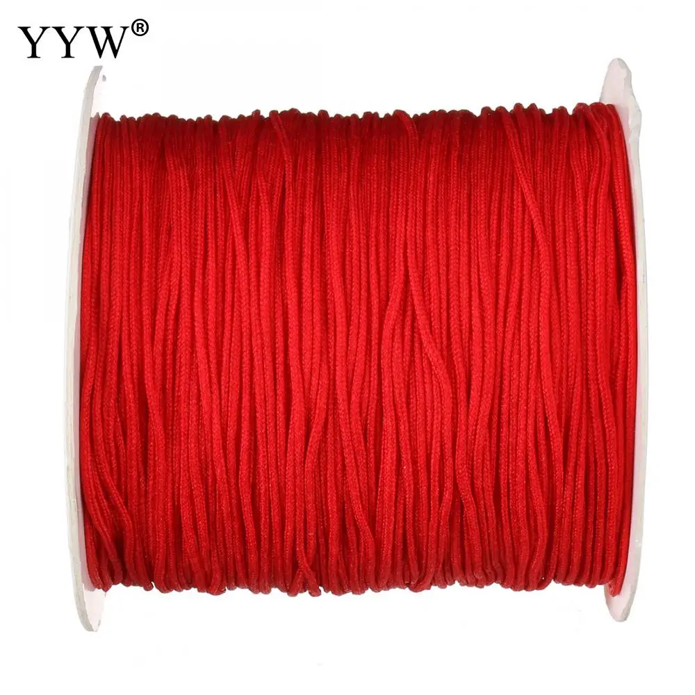 90meter/roll 0.8mm Nylon Cord Thread Chinese Knot Macrame Bracelet Braided String DIY Tassels Beads cord for jewelry making | Украшения и
