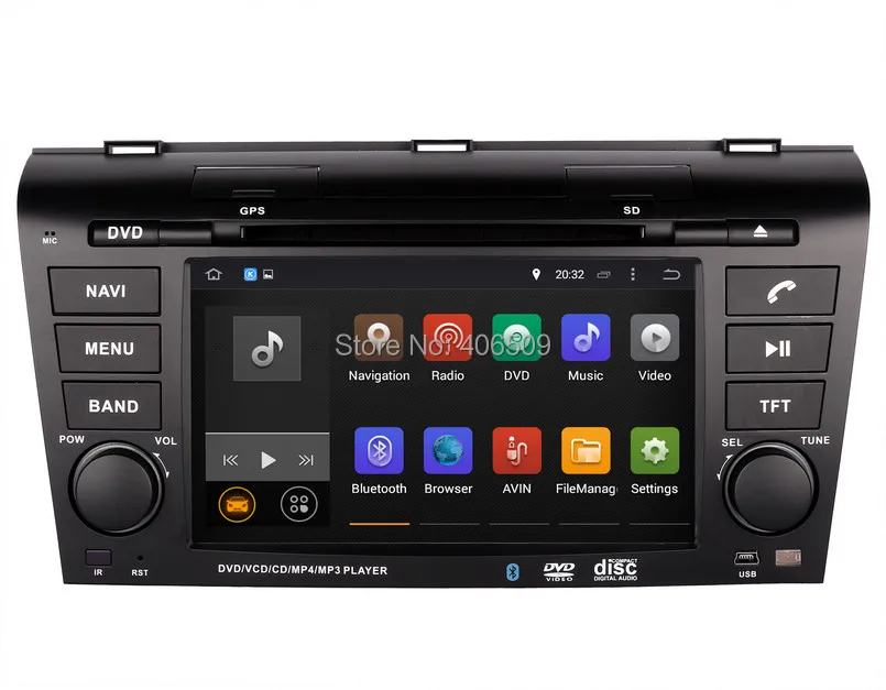 Android 9 0 автомобильный DVD плеер для Mazda 3 Mazda3 2004 2009 с GPS навигацией Радио BT SD USB AUX MP3 WIFI