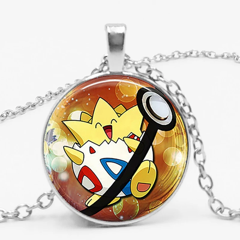 Pokeball ожерелье с кулоном модное милое Покемон Umbreon Круглый купол стеклянный Vaporeon детское ожерелье с кулоном Мега подарок дружбы