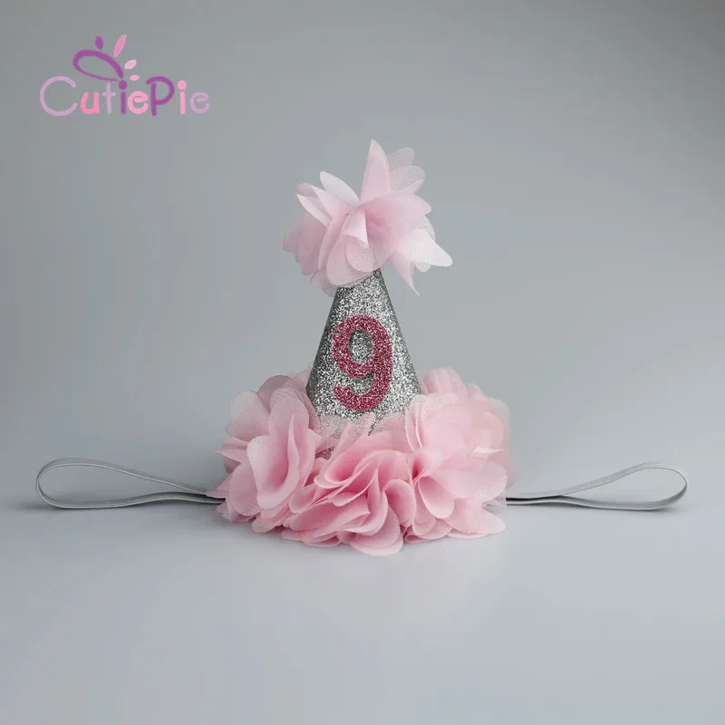 Миниатюрная Коническая Шляпа на день рождения повязка голову с отделкой в виде