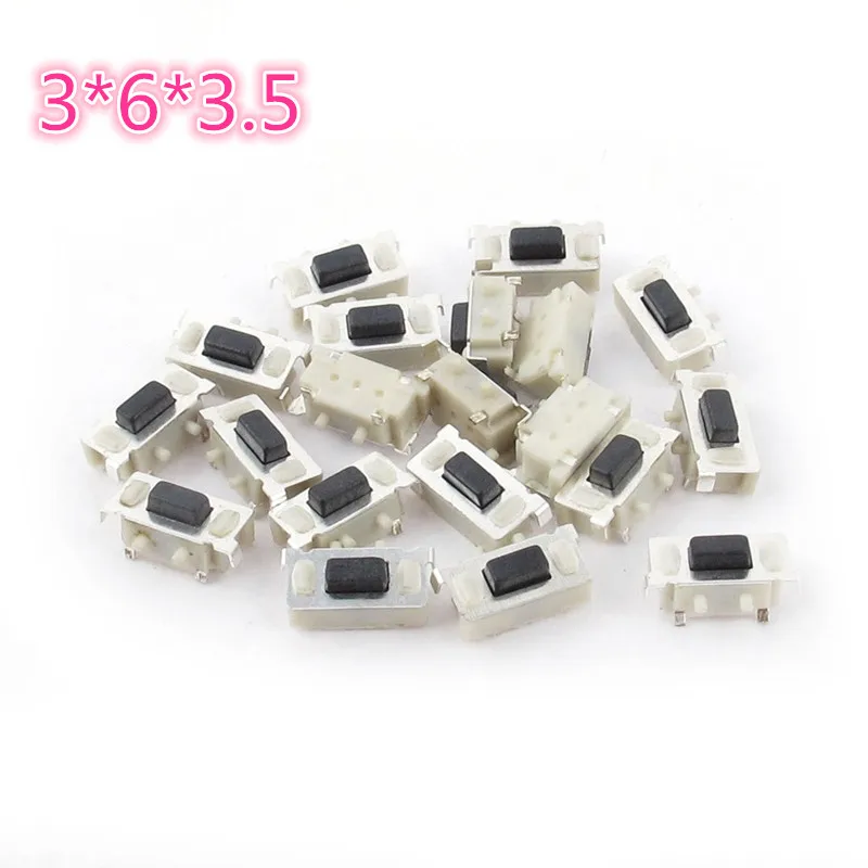1000 шт сенсорный переключатель 3*6*3,5 мм 3x6x3,5 SMD MP3 MP4 MP5 планшетный ПК Кнопка Bluetooth гарнитура дистанционное управление микропереключатель