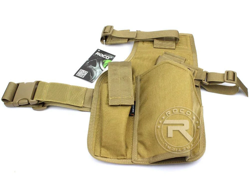 ROCOTACTICAL военный Molle ручной пистолет кобура MP7 Военная ножная КАПЛЕВИДНАЯ кобура с запасным подсумок Боевая ножная КАПЛЕВИДНАЯ сумка