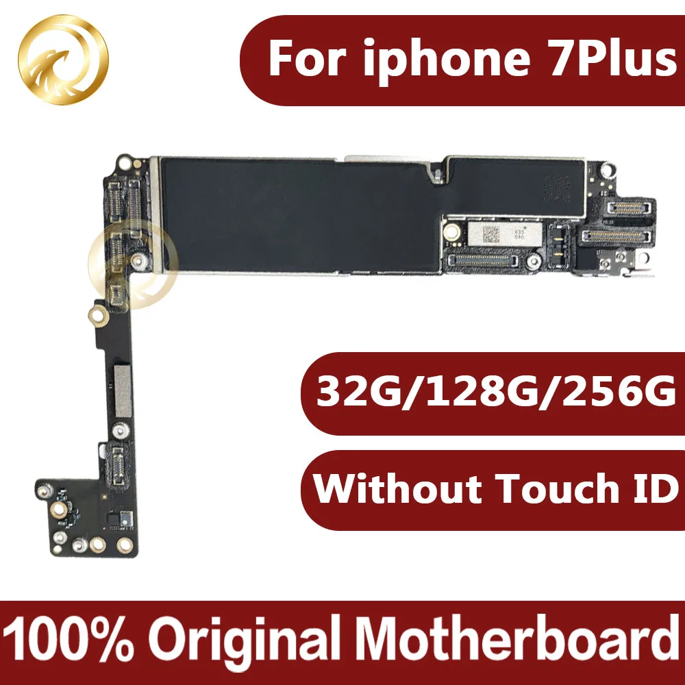 Разблокированная материнская плата для iPhone 7 Plus 32 Гб 128 ГБ 256 ГБ оригинальная б/у материнская плата без touch id/с логической платой touch id