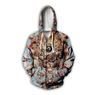 Zip hoodies PLstar Космос Кристиан Мессия 3D печатных Толстовка/куртка/мужские для женщин Ретро стиль Одежда Плюс Размер - Цвет: Zip hoodies