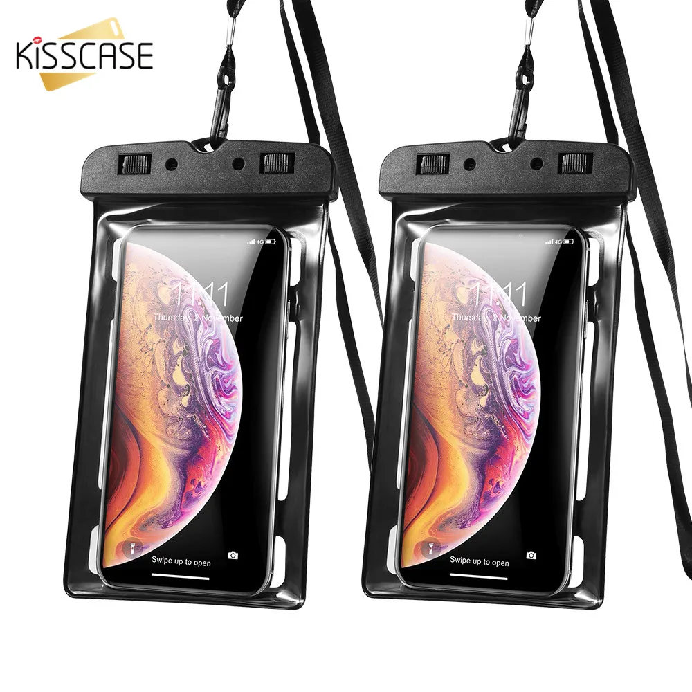 KISSCASE Водонепроницаемый мобильный чехол для iPhone X/XsMax/Xr/8/7 мешок ясно ПВХ