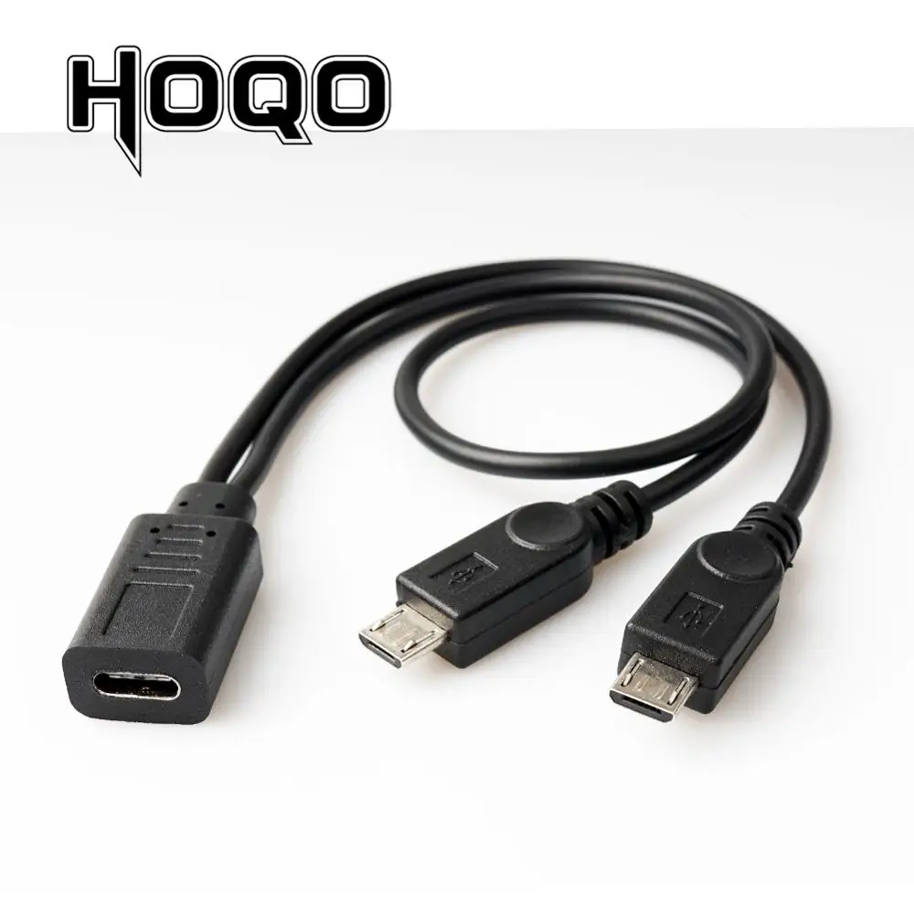 USB C Y кабель Type c разъем мама к двойному Micro штекеру usbc 2 0 сплиттер от 1 гнездо до