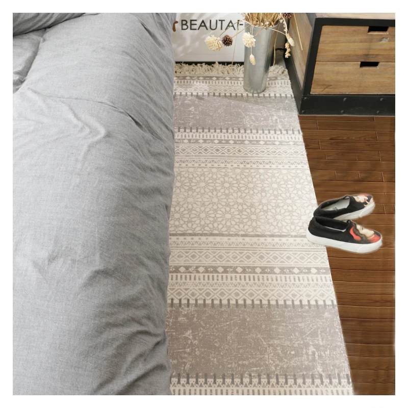 

70X160cm 2019 Hot Sale Simple Style Cotton Carpets For Living Room Bedroom Carpet Area Rug Home Carpet Floor Door Mats Fashion