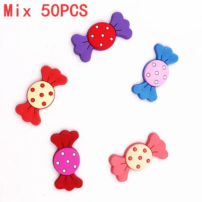 50pcs 50 шт. милый мультфильм Том и Джерри мышь ПВХ Декор Аксессуары плоский задник гаджеты DIY чехол для телефона значок Подходит Браслеты, обувь подвески - Окраска металла: 50pcs