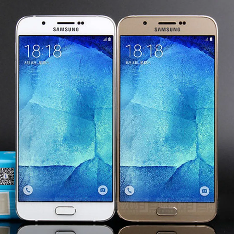 Unlocked Original Samsung Galaxy A8 A8000 Mobile Phone 16.0MP Camera 5.7'' 16GB Octa core Dual sim card Free Shipping | Мобильные