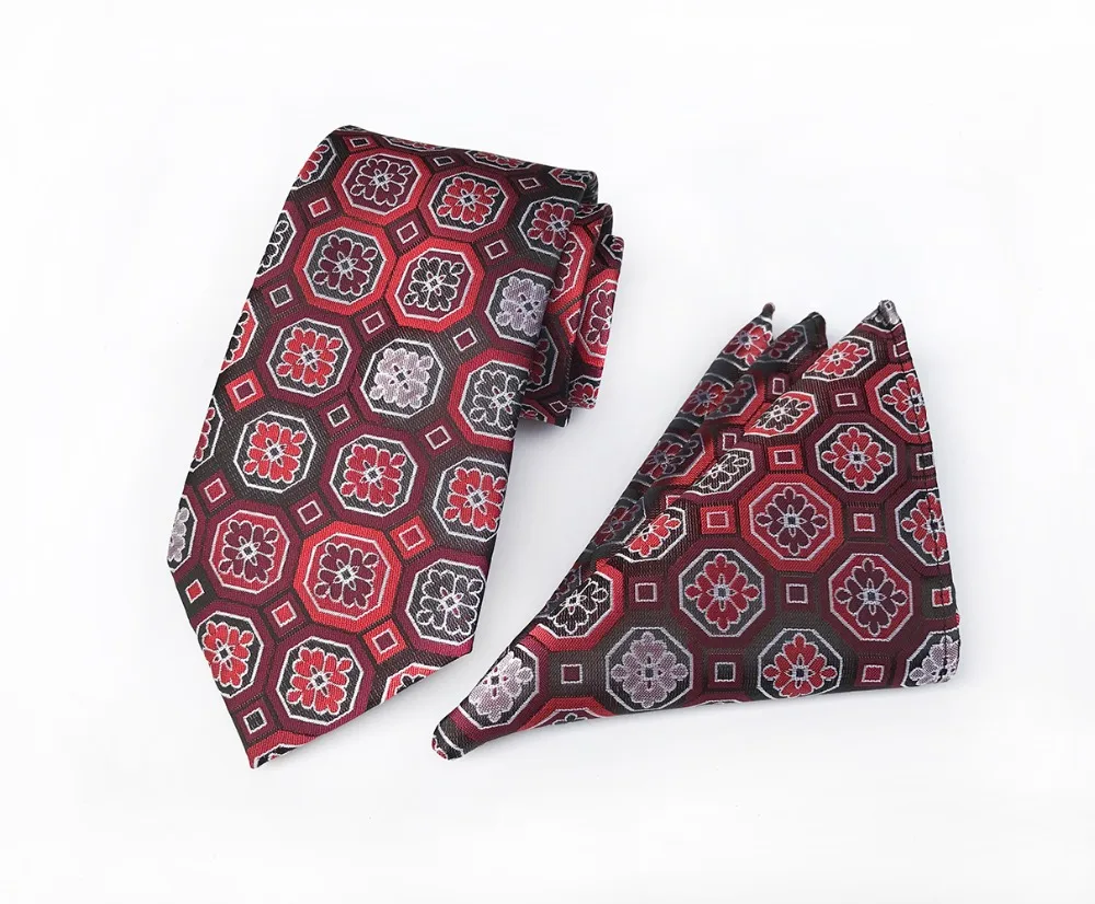 Gusleson 8 см классический галстук Hanky набор для мужской, карманный, квадратный плед Пейсли Цветочные жаккардовые галстуки для мужчин галстук платок Набор