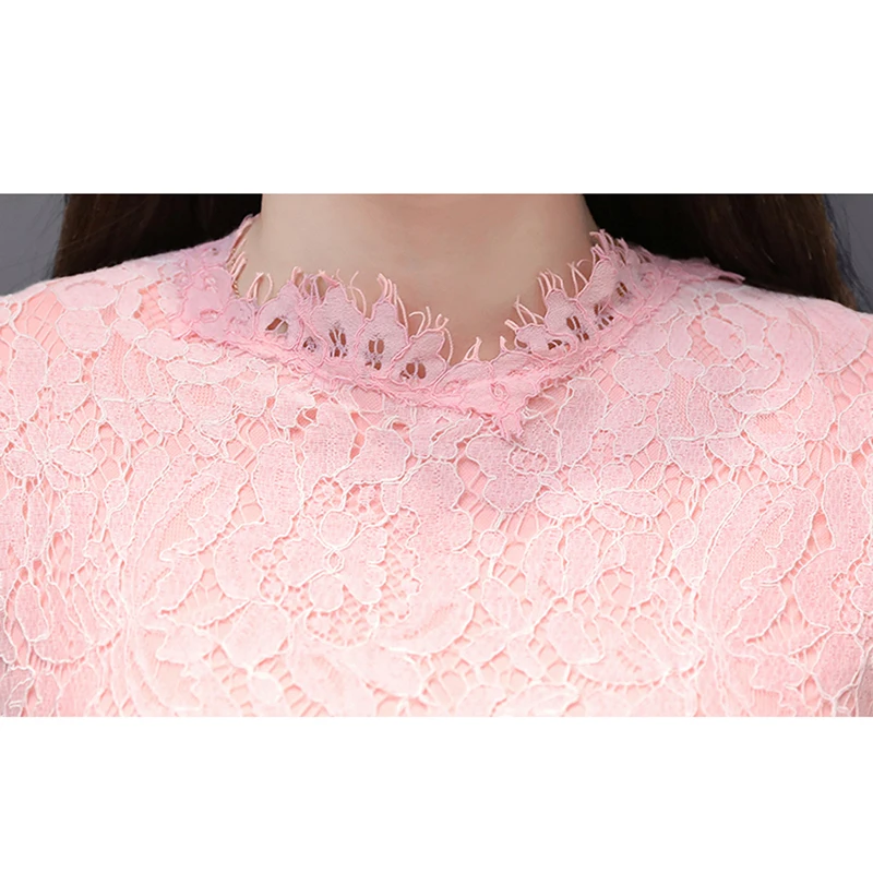 2017 Весна Для женщин Элегантный новый стиль свободный Половина рукавом Кружево