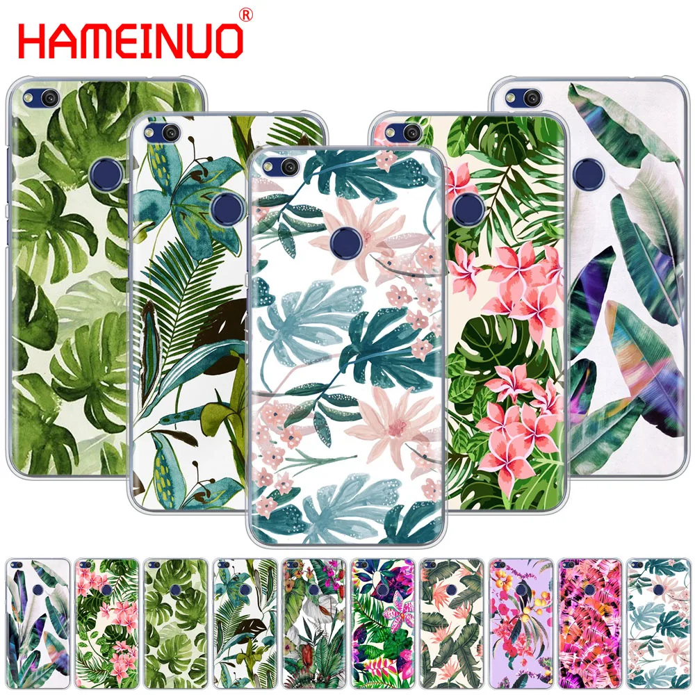 HAMEINUO тропические зеленые листья цветочный чехол для телефона huawei Ascend P7 P8 P9 P10 P20 lite