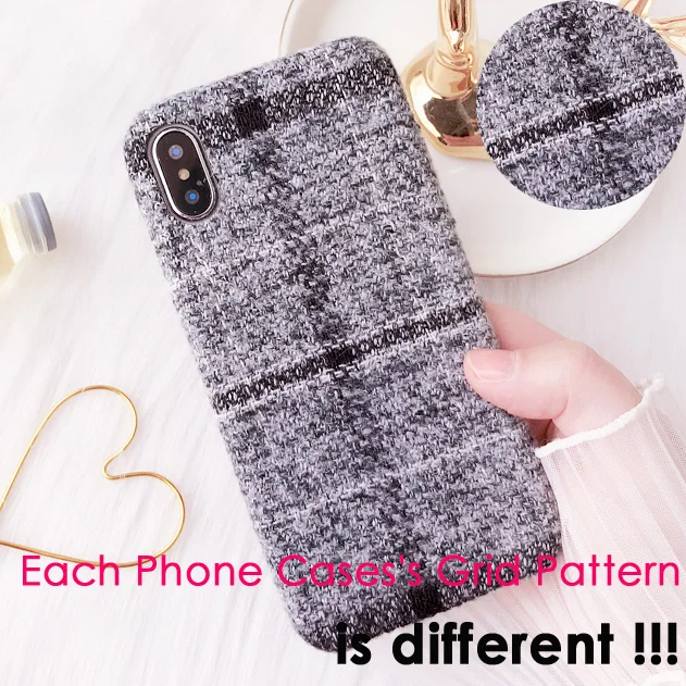 Style 12 KASONPAI ультра-тонкая ткань текстура мягкий чехол для iPhone XS MAX 7 6 6S 8 Plus X XR чехол Холст сетка узор чехол для телефона s Fundas - Цвет: Style 12