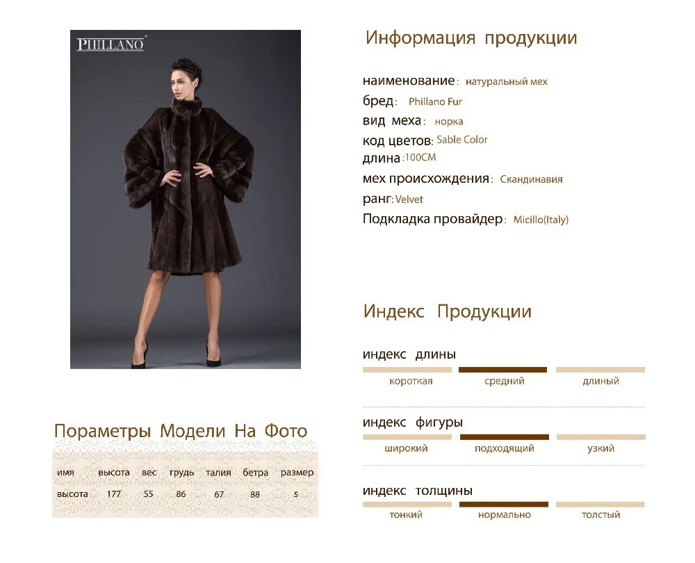 PHILLANO Стильная Летучая Мышь Фасон, Женское Зимнее Полупольто С Капюшоном, Новое Поступление Женская Куртка Меховая из Норки, Шубы Из Меха Норки Скандинавия Дания Цвет Шоколадый YG15006-100
